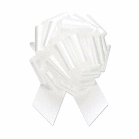 BERWICK OFFRAY 4 in. Pull Bow Ribbon - White 20750
